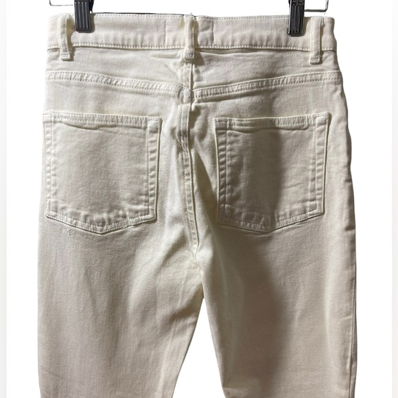 Reformation Mid Rise Skinny Jeans Ivory Size 26 - Picture 5 of 10